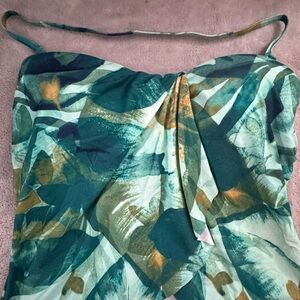 Vince Camuto Teal and Gold One Piece Swimsuit